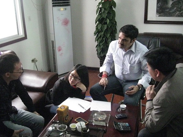 印度客戶來廠洽談價格，包裝，發(fā)貨，供應能力等事宜